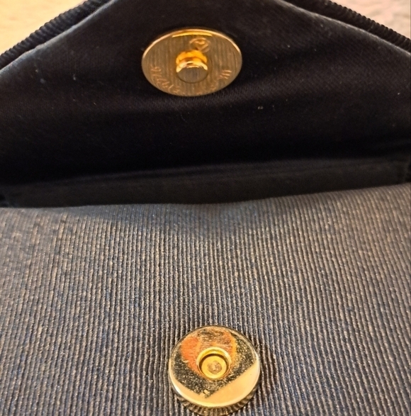 Black Envelope Style Bag With Pearls - Picture 6 of 9